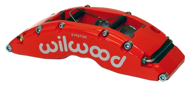 WIL TC6R Caliper - Wilwood Caliper-TC6R-Red 1.88/1.62/1.62in Pistons 1.38in Disc