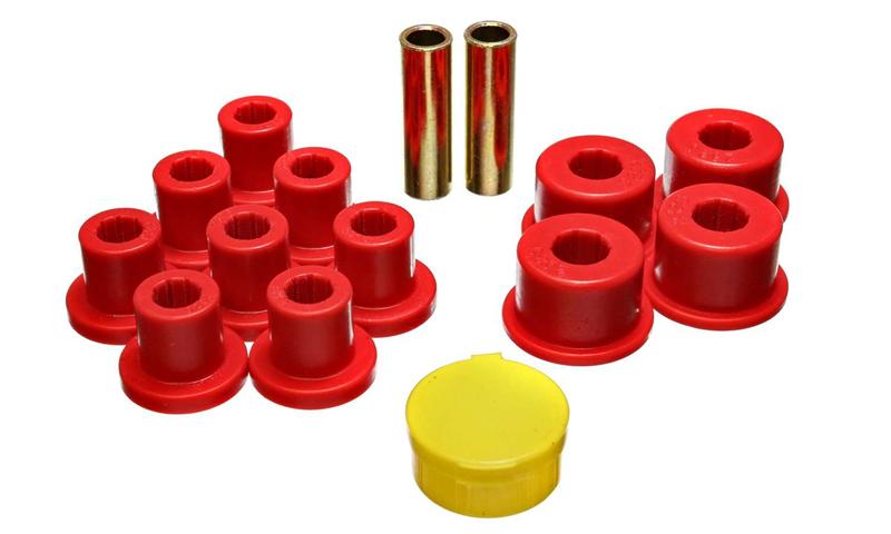 ES Spring/Shackle Bush - Red - Energy Suspension 6/74-80 MG MGB Red Rear Leaf Spring Bushing Set