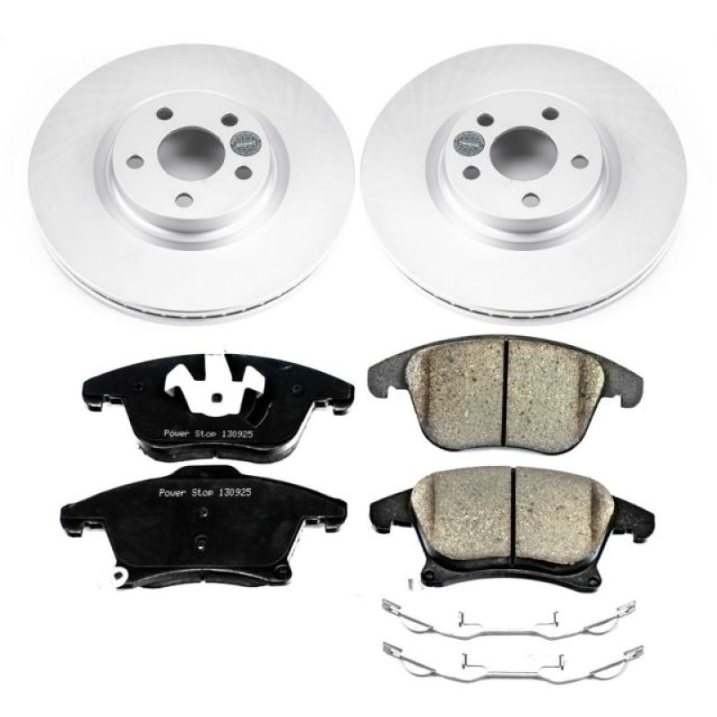 PSB Z17 Evolution Coated Kit - Power Stop 17-19 Lincoln MKZ Front Z17 Evolution Geomet Coated Brake Kit