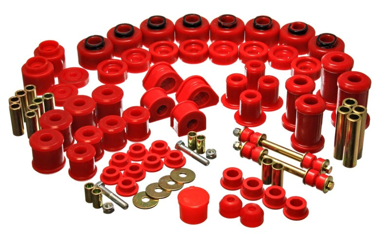 ES Hyper-Flex Sets - Red - Energy Suspension 97-01 Ford Expedition/Navigator 4WD Red Hyper-Flex Master Bushing Set