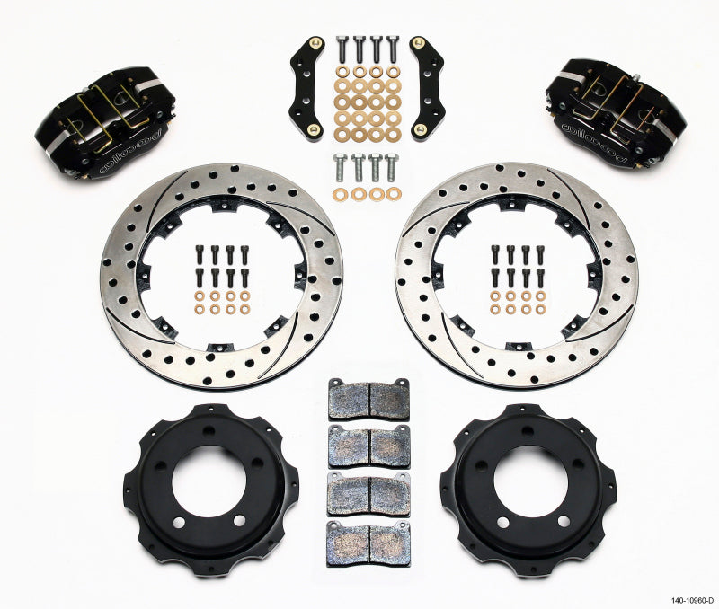 WIL Dynapro Brake Kit - Wilwood Dynapro Rear Kit 12.19in Drilled Backdraft Cobra (BMW E36 Based)