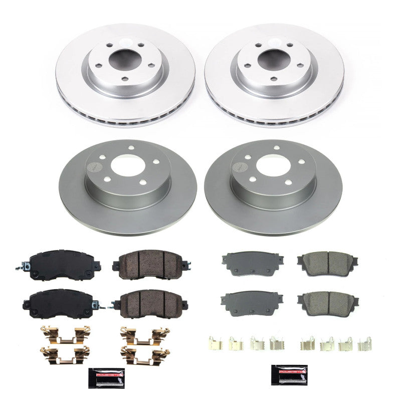 PSB Z17 Evolution Coated Kit - Power Stop 19-22 Nissan Altima Front & Rear Z17 Coated Brake Kit