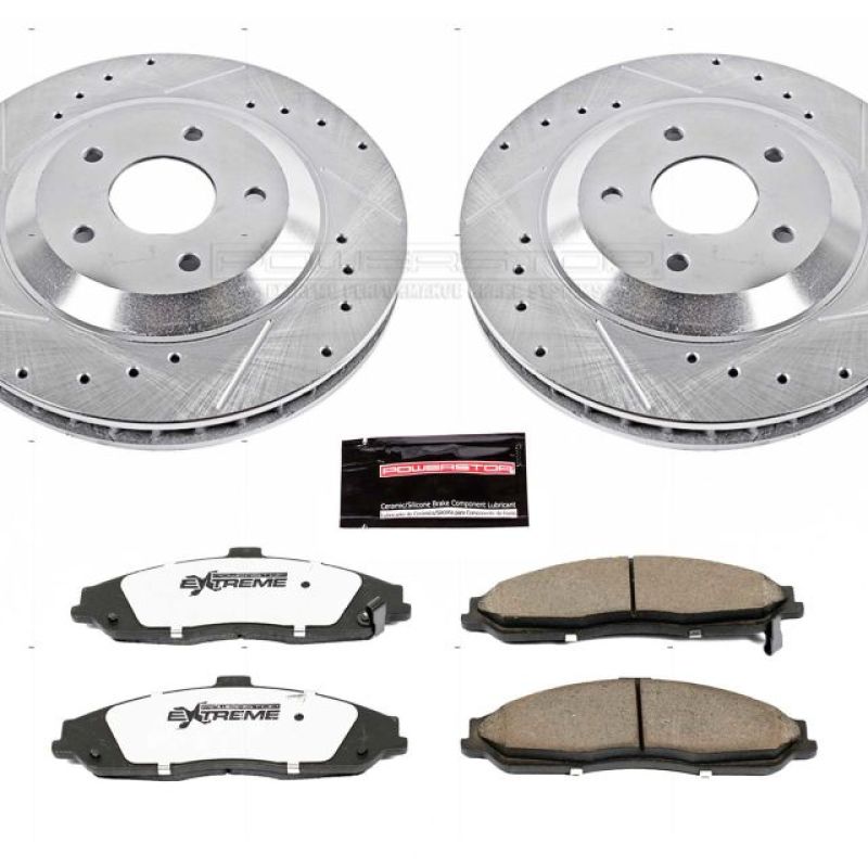 PSB Z26 Street Warrior Kit - Power Stop 2004 Cadillac XLR Front Z26 Street Warrior Brake Kit