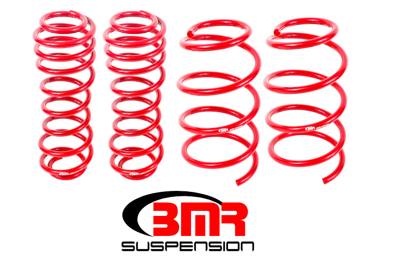 BMR Lowering Springs - BMR 05-14 S197 Mustang GT Drag Version Lowering Springs (Set Of 4) - Red