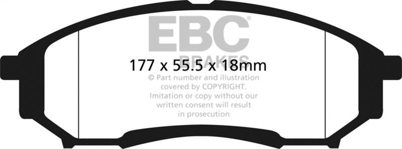 EBC Ultimax2 Brake Pad Sets - EBC 05-07 Ford F250 (inc Super Duty) 5.4 (2WD) Ultimax2 Rear Brake Pads