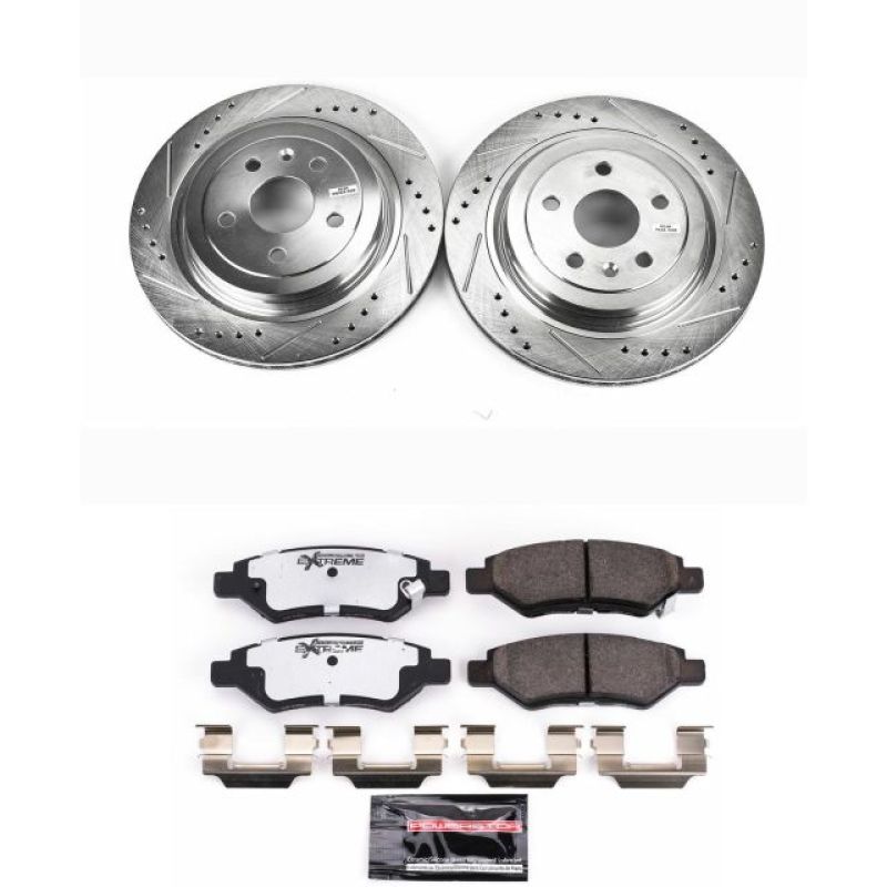 PSB Z26 Street Warrior Kit - Power Stop 08-14 Cadillac CTS Rear Z26 Street Warrior Brake Kit