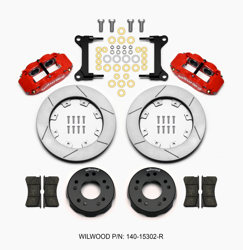 WIL Superlite Brake Kit - Wilwood Narrow Superlite 6R Front Kit 12.19in Drilled Red 63-87 C10 w/ Wilwood Pro Spindles
