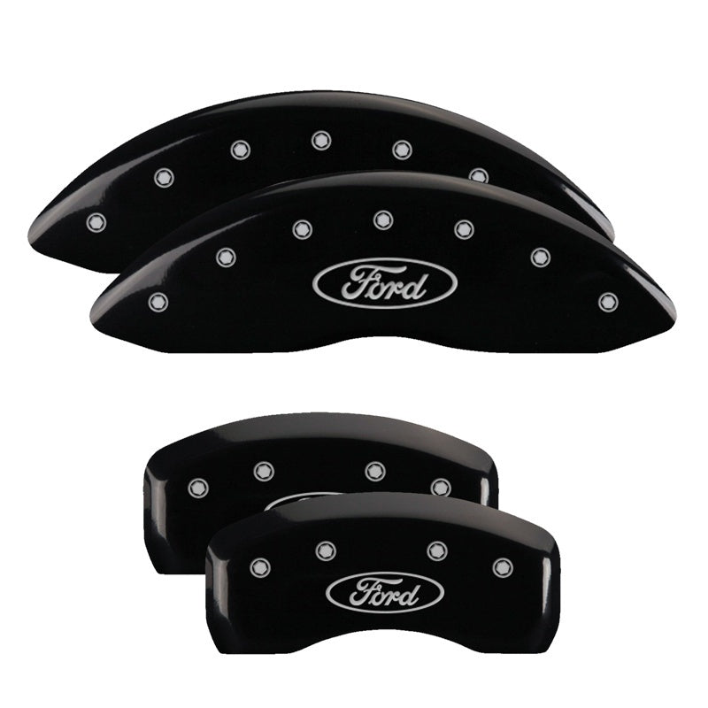 MGP Caliper Covers 4 Logo - MGP 4 Caliper Covers Engraved Front & Rear Oval logo/Ford Black finish silver ch