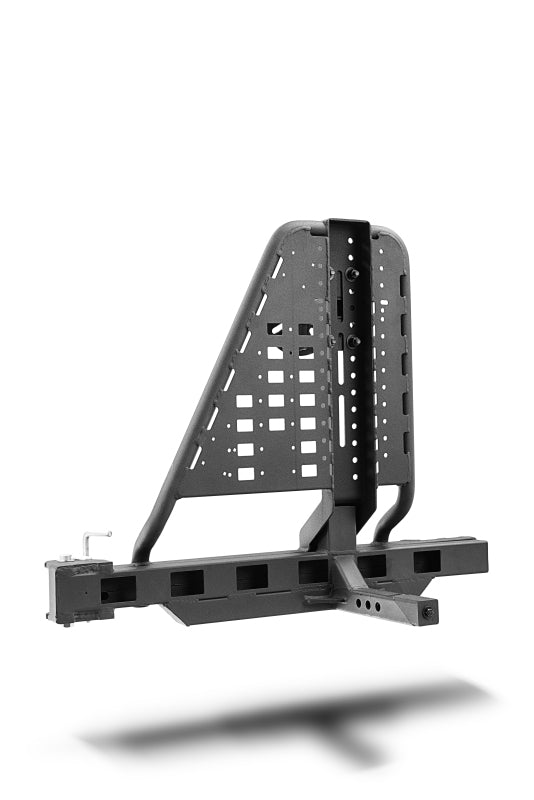GOR Spare Tire Carriers - Go Rhino Swing-A-Way Hitch Mounted Tire Carrier (Lic. Plate Lights Not Included) - Textured Black