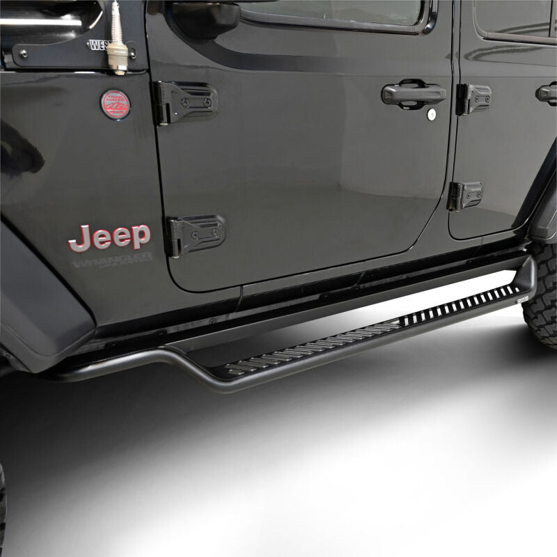 WES Running Boards - Outlaw - Westin 18-26 Jeep Wrangler 4dr Outlaw Drop Running Boards - Tex. Blk