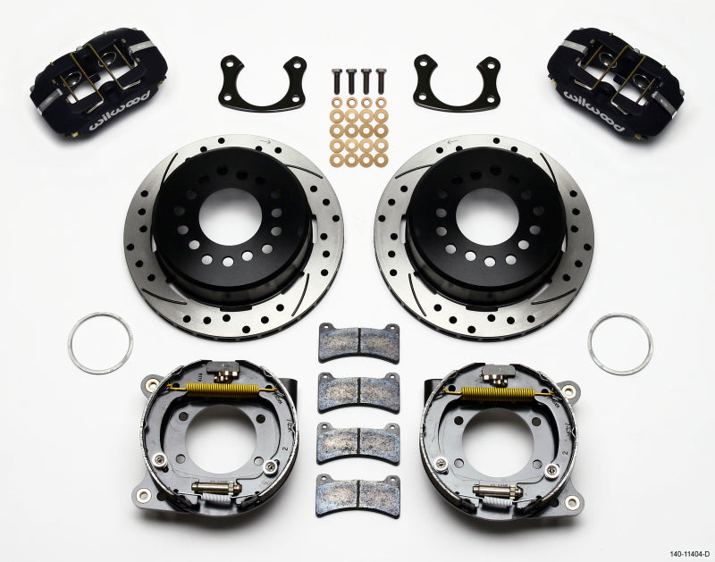 WIL Dynapro Brake Kit - Wilwood Dynapro Low-Profile 11.00in P-Brake Kit Drilled New Big Ford 2.50in Off Front Mount