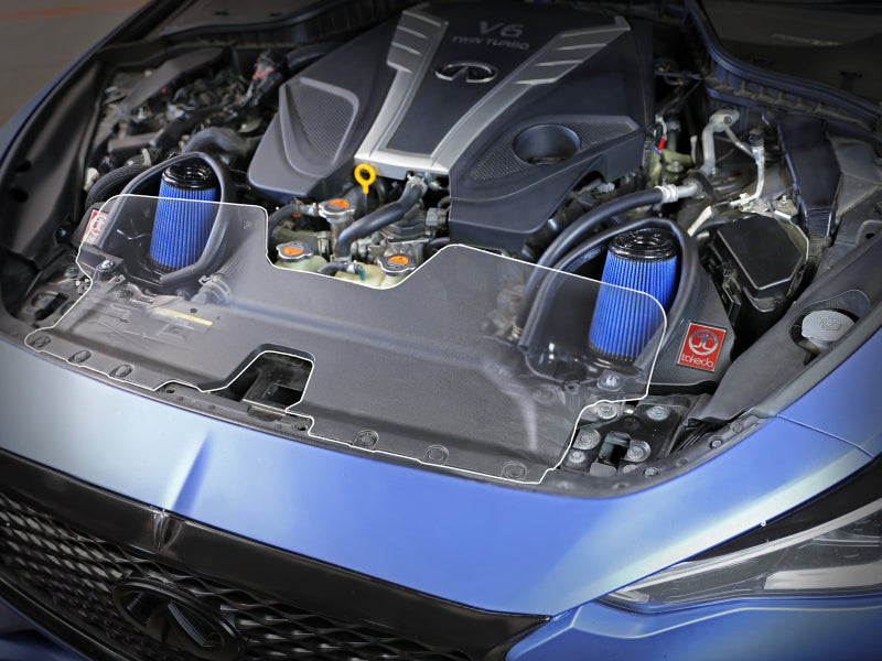 AFE Takeda Stage-2 Cold Air Intakes - aFe Takeda Stage-2 Pro 5R Cold Air Intake System 16-19 Infinity Q50/Q60 V6-3.0L (tt)