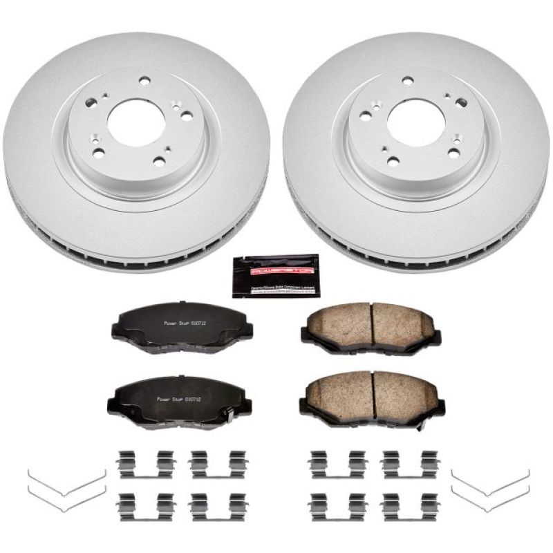 PSB Z17 Evolution Coated Kit - Power Stop 13-15 Acura ILX Front Z17 Evolution Geomet Coated Brake Kit