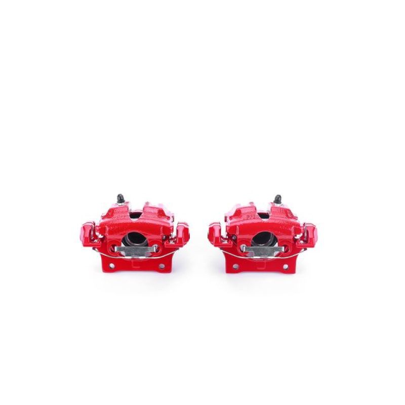 PSB Red Calipers - Power Stop 2006 BMW 325i Rear Red Calipers w/Brackets - Pair