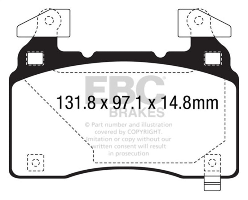 EBC Ultimax2 Brake Pad Sets - EBC 13+ Chevrolet SS 6.2 Ultimax2 Front Brake Pads