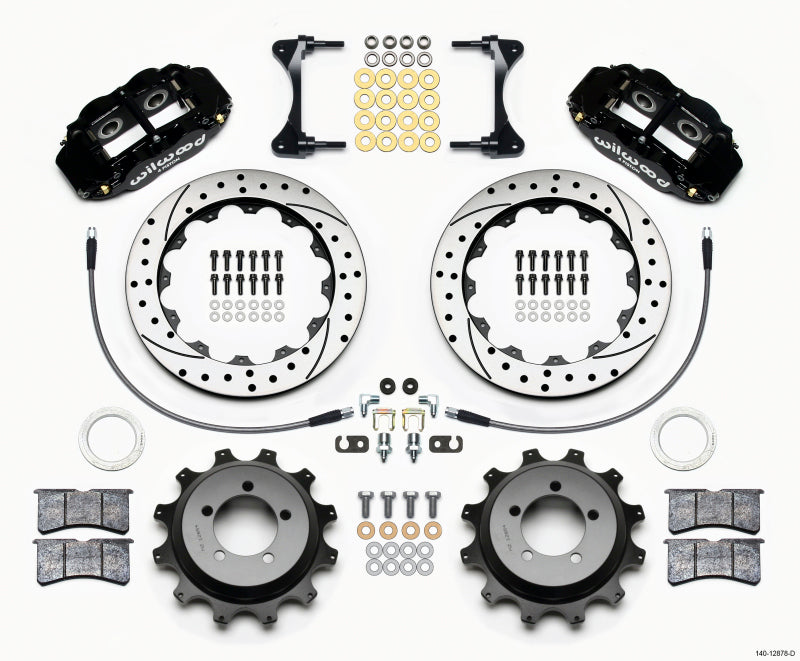 WIL Superlite Brake Kit - Wilwood Narrow Superlite 4R Rear Kit 12.88in Drilled 99-05 WRX / 99-07 Impreza