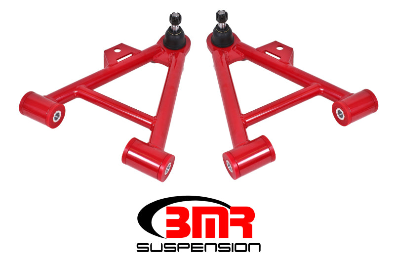 BMR Control Arms - BMR 79-93 Fox Mustang Lower Non-Adj. A-Arms (Coilover Only) w/ STD. Ball Joint (Poly) - Red