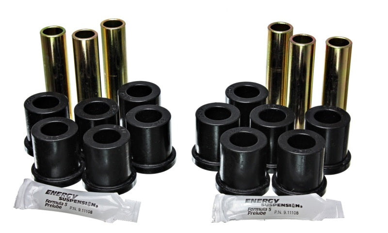ES Spring/Shackle Bush - Black - Energy Suspension 73-79 Ford F-100/F-150 2WD Black Rear Leaf Spring Bushing Set