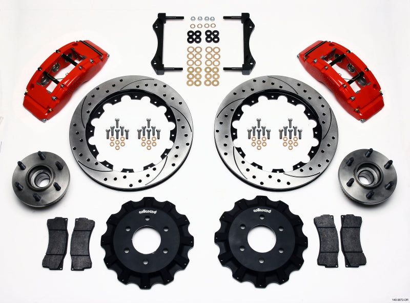 WIL TC6R Brake Kit - Wilwood TC6R Front Kit 16.00in Drilled Red 2004-2008 Ford F150