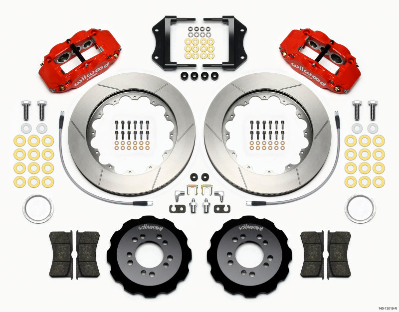 WIL Superlite Brake Kit - Wilwood Narrow Superlite 6R Front Hat Kit 14.00in Red 2013-Up Ford Focus ST w/ Lines
