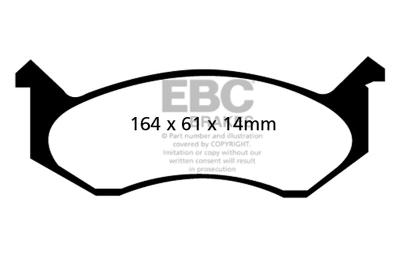 EBC Ultimax2 Brake Pad Sets - EBC 96-97 Dodge Ram Van B1500 Ultimax2 Front Brake Pads