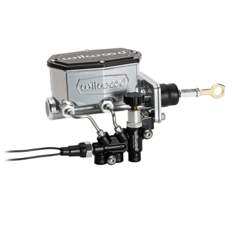 WIL Master Cylinder - Wilwood Mopar Compact Tandem M/C Kit w/ Combination Valve & Pushrod 15/16in Bore - Chrome