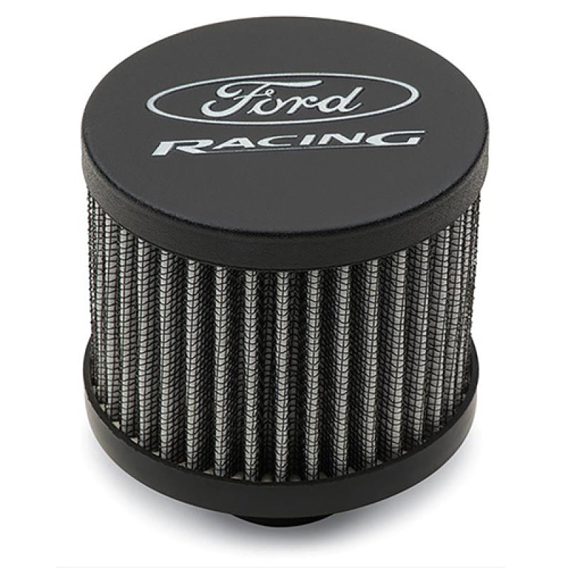 FR Breather Caps - Ford Racing Black Crinkle Unshielded Breather w/Ford Racing Logo