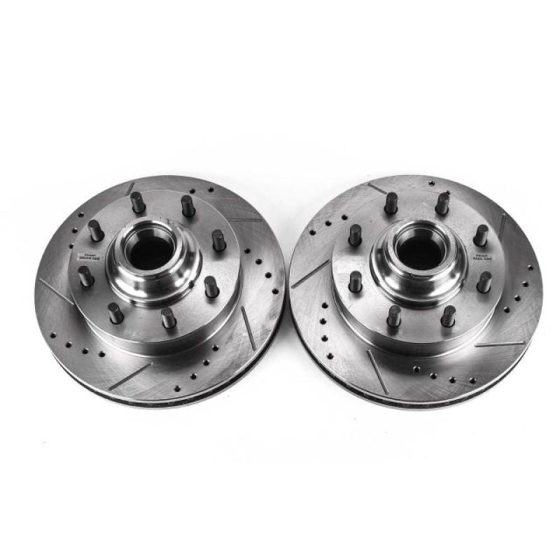 PSB Evolution Drill/Slot Rotor - Power Stop 96-01 GMC Savana 3500 Front Drilled & Slotted Rotor - Pair