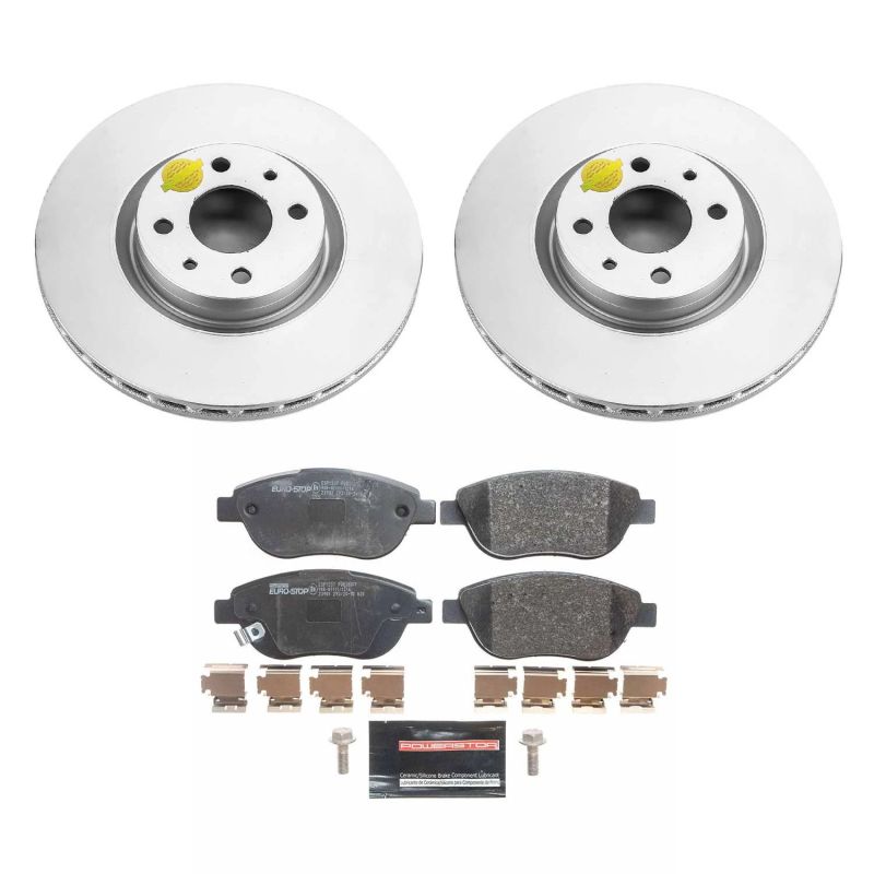PSB Euro-Stop Kit - Power Stop 12-19 Fiat 500 Front Euro-Stop Brake Kit