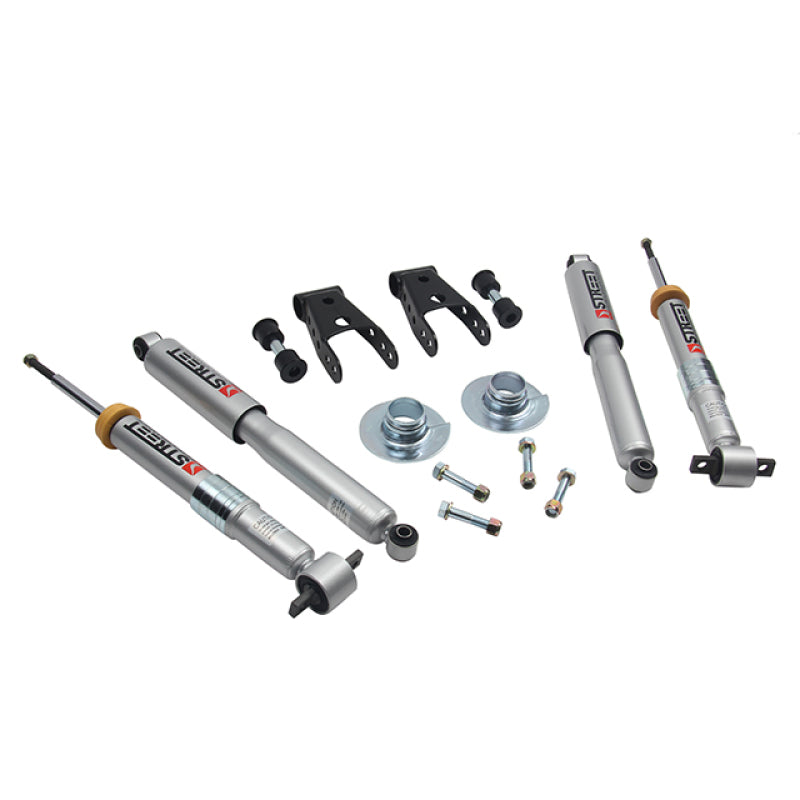 BT Lower Kit w SP Shocks - Belltech 15-17 Ford F-150 +1in to -3in Front 2in Rear Lowering Kit