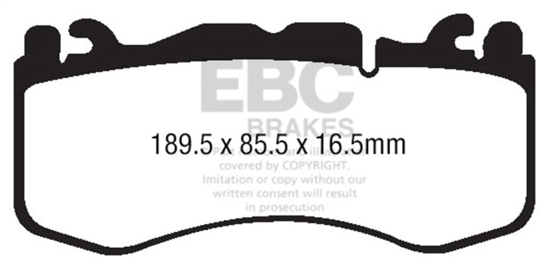 EBC Yellowstuff Brake Pad Sets - EBC 12+ Aston Martin Vantage 4.7 Yellowstuff Front Brake Pads