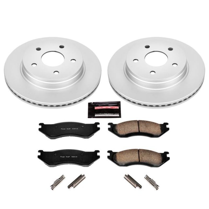 PSB Z17 Evolution Coated Kit - Power Stop 03-05 Dodge Ram 1500 Front Z17 Evolution Geomet Coated Brake Kit