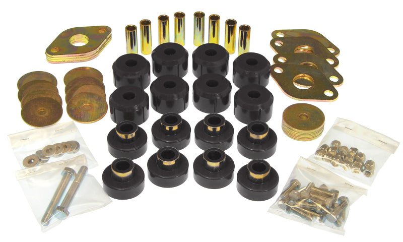PRO Body/Subframe Bush - Blk - Prothane 07-11 Jeep Wrangler JK 2DR Body Mount Kit - Black