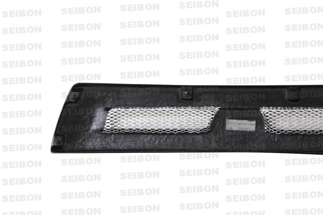 SEI Grilles - Seibon 08-12 Mitsubishi Lancer Evo X Shaved Emblem Carbon Fiber Front Grill does not fit MR model