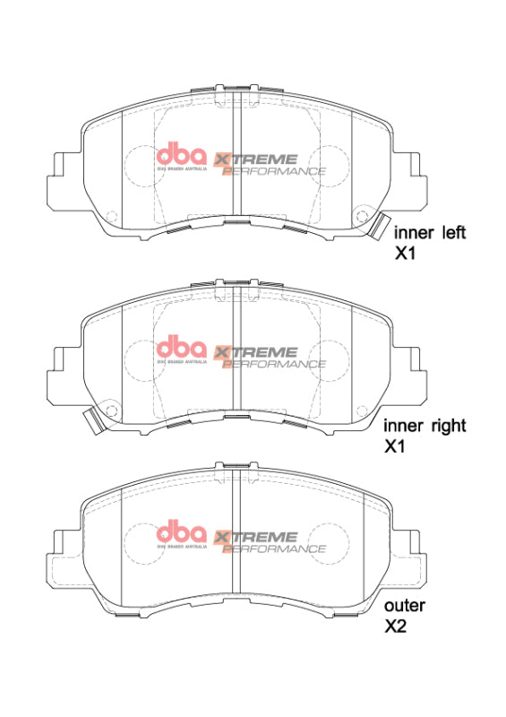 DBA XP Performance Brake Pads - DBA 2018+ Mitsubishi Eclipse Cross XP Performance Front Brake Pads