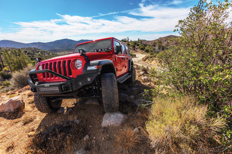 GOR Rockline Bumper - Go Rhino 07-20 Jeep Wrangler JL/JLU/JK/JKU/Gladiator JT Rockline Full Width Bumper w/ Overrider