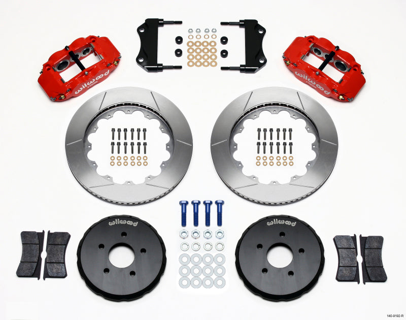 WIL Superlite Brake Kit - Wilwood Narrow Superlite 6R Front Hat Kit 14.00in Red Nissan 350Z/Fiti G35