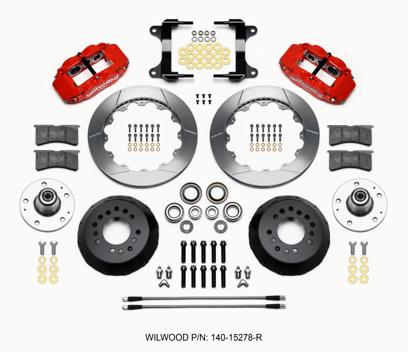 WIL Superlite Brake Kit - Wilwood Narrow Superlite 6R Front Hub Kit 12.88in Red 82-92 Camaro//Firebird