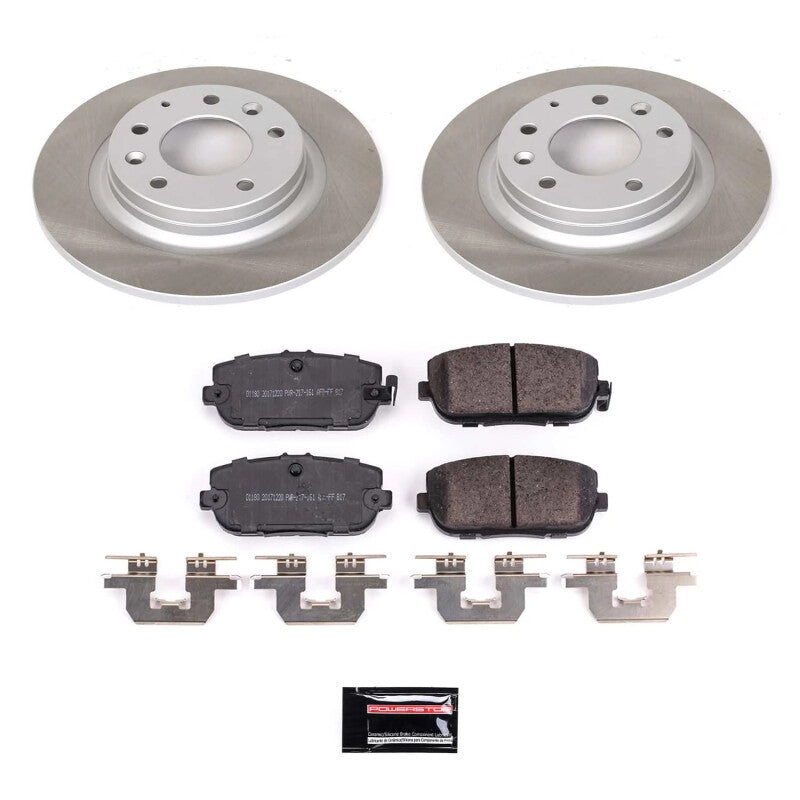PSB Semi-Coated Rotor Kits - Power Stop 06-15 Mazda MX-5 Miata Rear Semi-Coated Rotor Kit