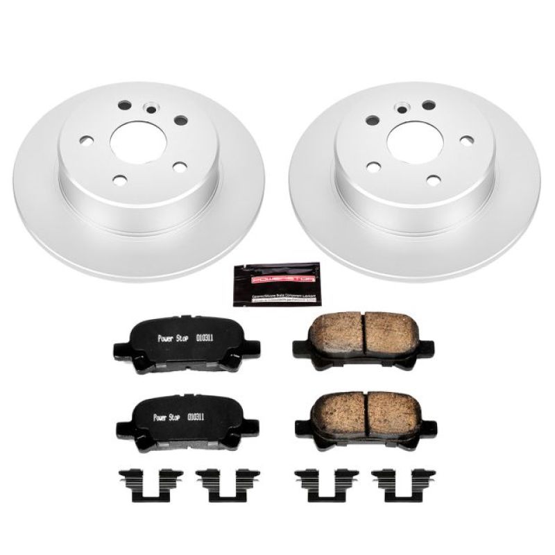 PSB Z17 Evolution Coated Kit - Power Stop 00-04 Toyota Avalon Rear Z17 Evolution Geomet Coated Brake Kit