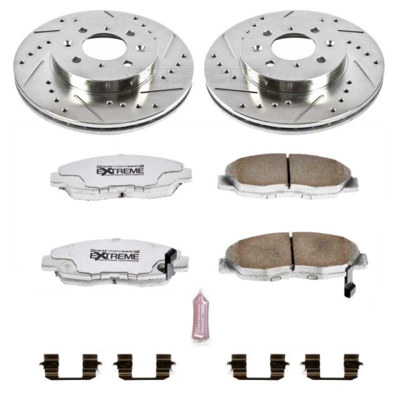 PSB Z26 Street Warrior Kit - Power Stop 96-05 Honda Civic Front Z26 Street Warrior Brake Kit