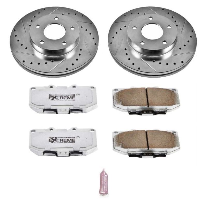 PSB Z26 Street Warrior Kit - Power Stop 89-90 Nissan 300ZX Front Z26 Street Warrior Brake Kit