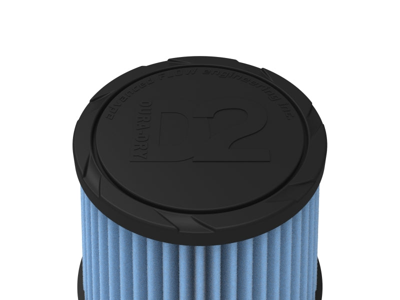 AFE Universal D2 Dura Dry Air Filter - aFe POWER Universal Clamp-On Air Filter w/ D2 Dura-Dry Media - 3-3/4in F x 6in B x 4-3/4in T x 5in H