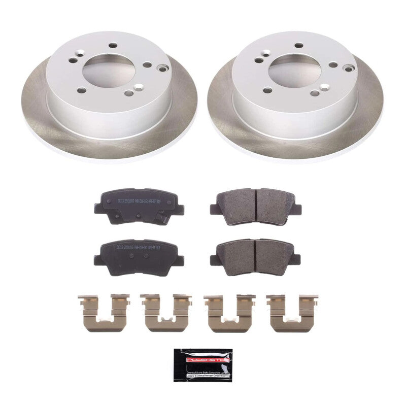 PSB Semi-Coated Rotor Kits - Power Stop 09-10 Hyundai Sonata Rear Semi-Coated Rotor Kit