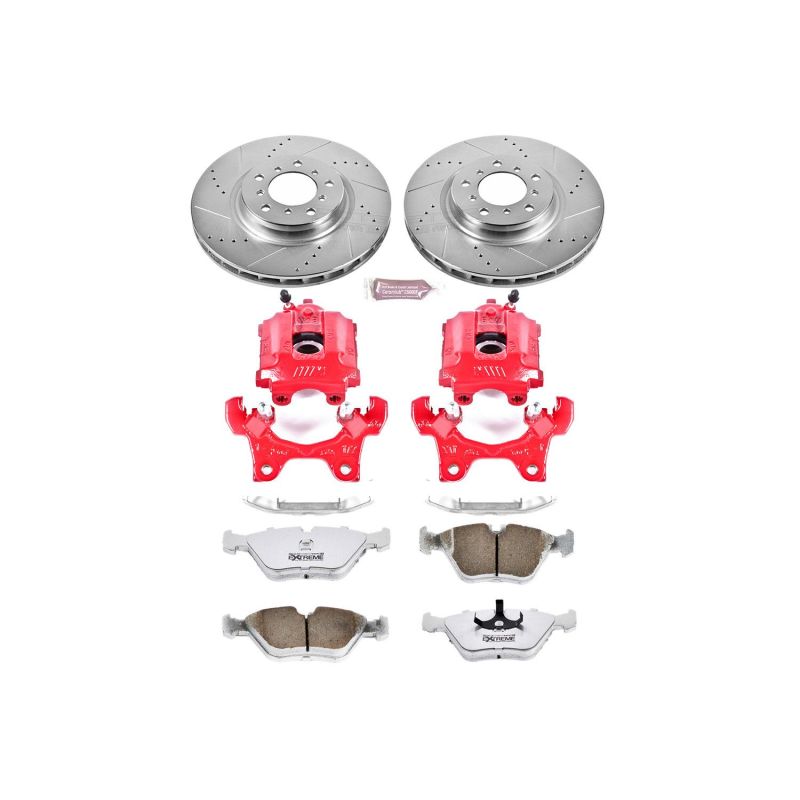 PSB Z26 Street Kit w/Cals - Power Stop 95-99 BMW M3 Front Z26 Street Warrior Brake Kit w/Calipers