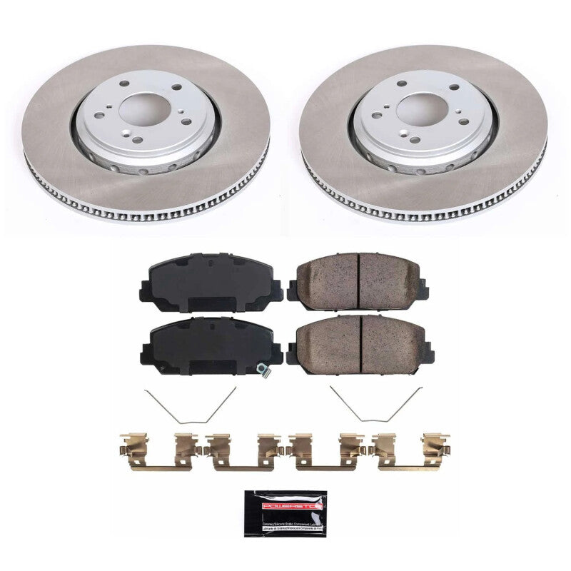 PSB Semi-Coated Rotor Kits - Power Stop 17-20 Honda Civic Front Semi-Coated Rotor Kit
