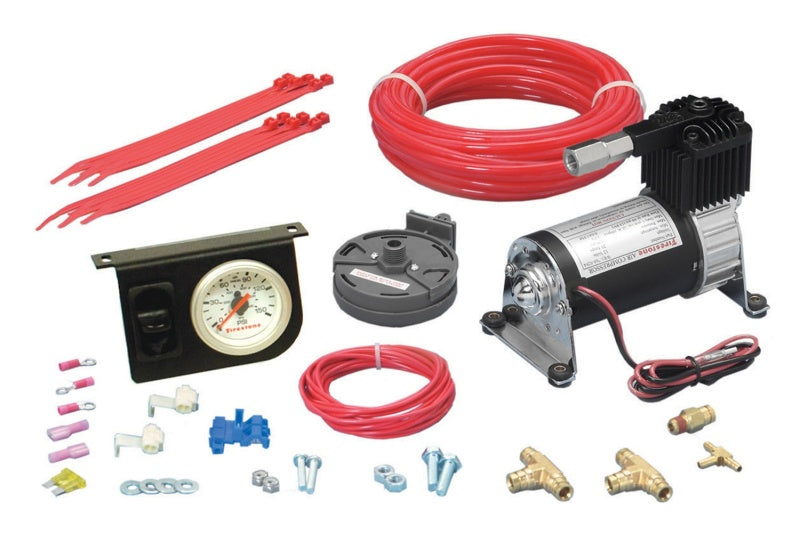 FIR Level Cmd Compressor Kit - Firestone Level Command II Standard Duty Single Analog Air Compressor System Kit (WR17602158)