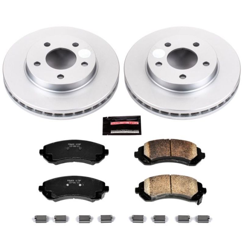 PSB Z17 Evolution Coated Kit - Power Stop 02-07 Buick Rendezvous Front Z17 Evolution Geomet Coated Brake Kit