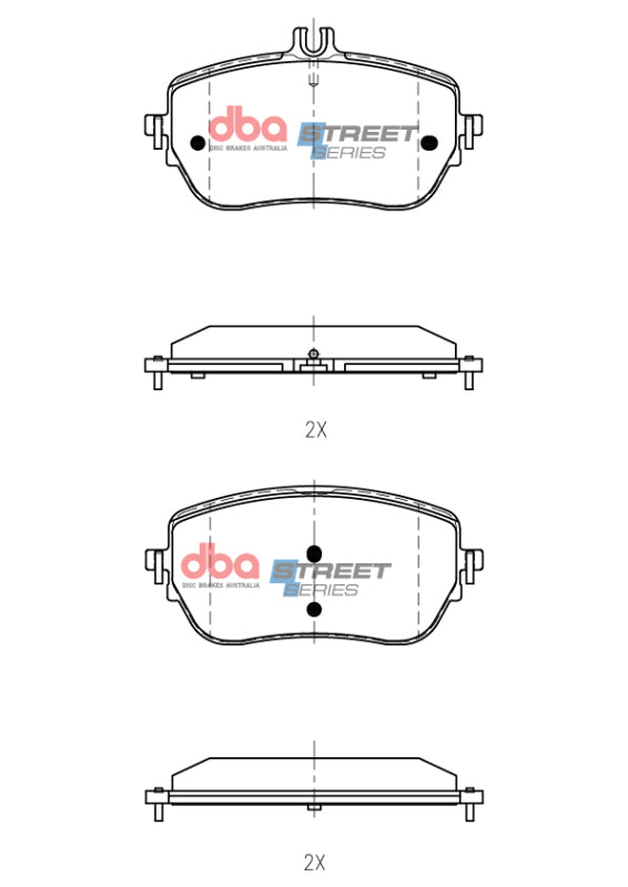 DBA Street Series Brake Pads - DBA 2018+ Mercedes-Benz CLA Street Series Front Brake Pads