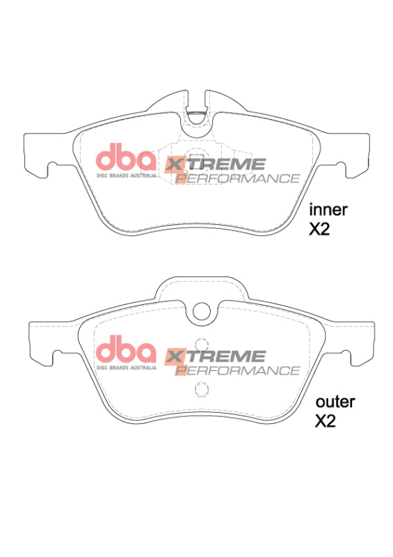 DBA XP Performance Brake Pads - DBA 01-06 Mini Cooper (R50) XP Performance Front Brake Pads
